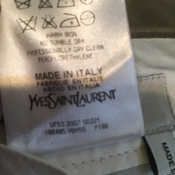 NWT YVES SAINT LAURENT linen/Cotton blend pants - Picture 14 of 16